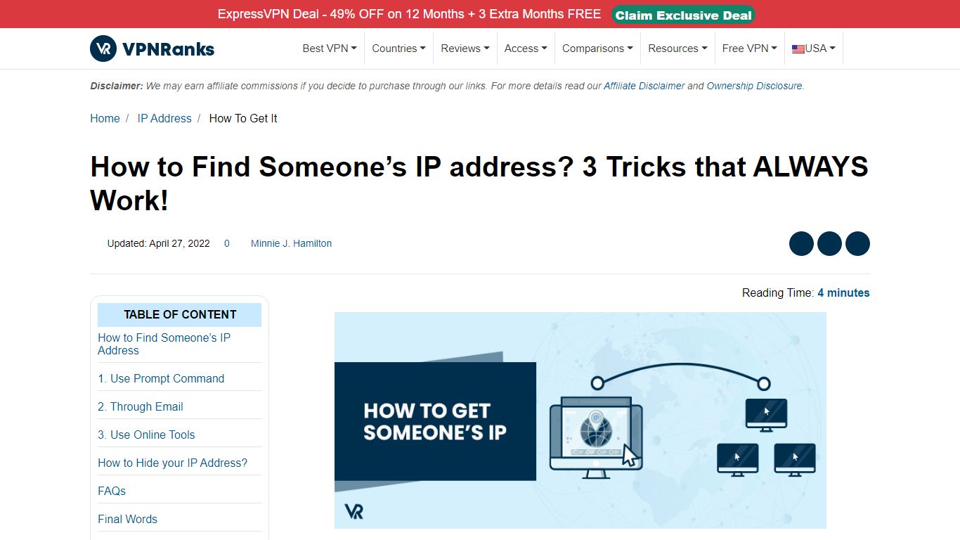 How to Find Someone’s IP address? 3 Tricks that ALWAYS Work! - VPNRanks